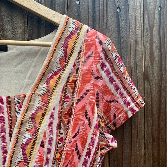Style & Co. funky printed short sleeve flowy bliss size M - Picture 5 of 6